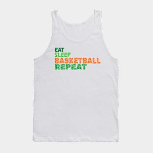 EAT SLEEP BASKETBALL REPEAT Tank Top